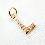 Load image into Gallery viewer, DC507. Diamond Sterling Silver Letter &quot;L&quot; Charm
