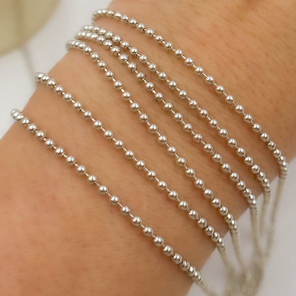 2.0MMBCSS. Sterling Silver Ball Chain