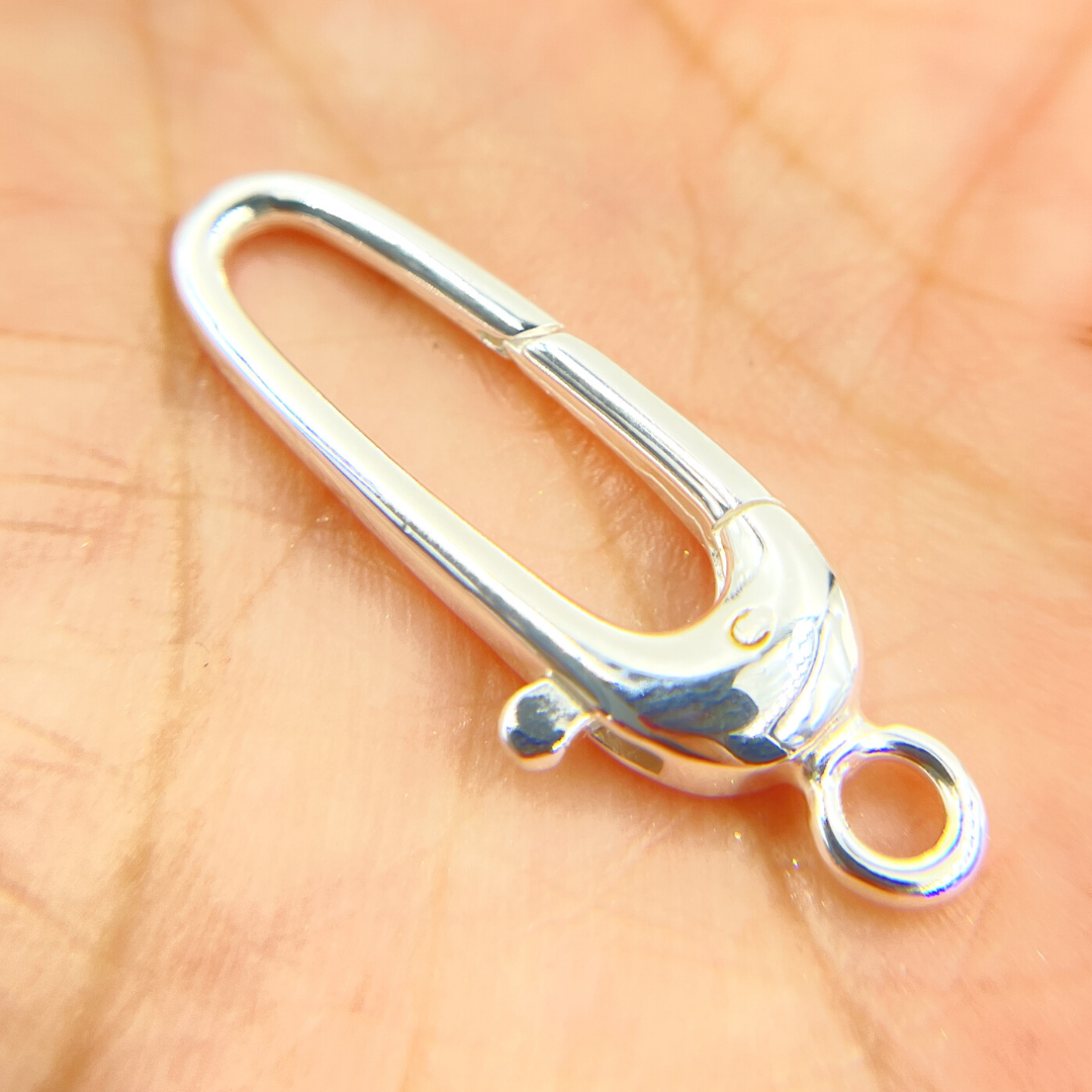 319. Sterling Silver Hollow Trigger Clasp