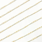 Load image into Gallery viewer, 1653CTT.  Gold Filled and Sterling Silver Long and Short Link Chain
