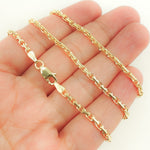 Load image into Gallery viewer, 100R04CLH5. 14K Solid Yellow Gold Diamond Cut Box Link Chain
