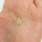 Load image into Gallery viewer, 14K Gold with Diamonds Star Shape Charm. GDP40
