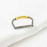 Diamond Black Rhodium Sterling Silver Ring