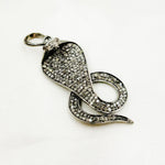 Load image into Gallery viewer, DP071. Diamond Sterling Silver Snake Pendant with Gemstone
