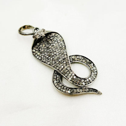Sterling Silver Snake Pendant with Gemstone