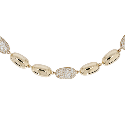 NFQ72701. 14K Solid Gold Diamond Fancy Necklace