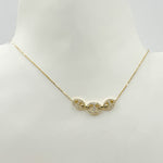 Load image into Gallery viewer, 14K Solid Gold Link Diamond Necklace. NT404257
