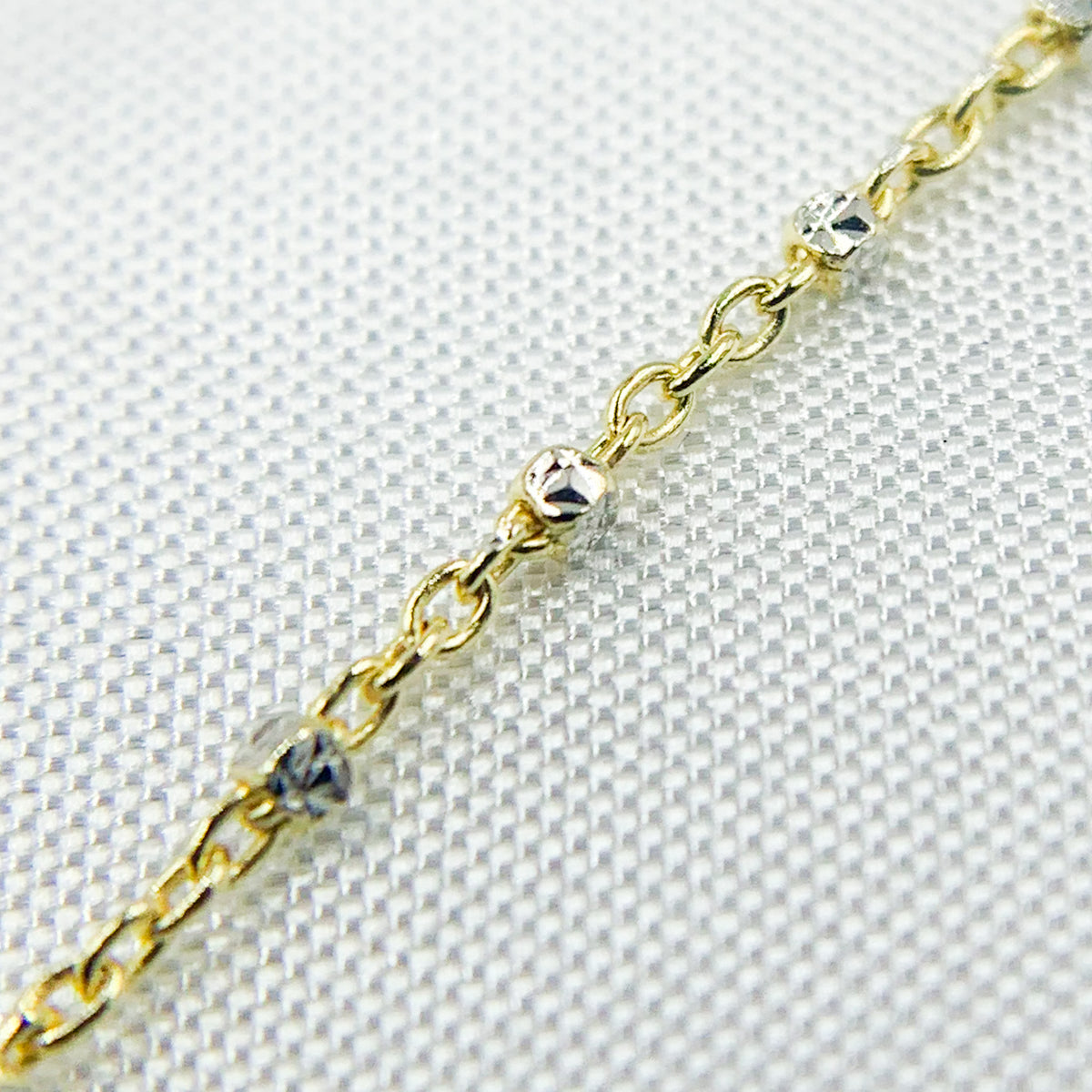 14K Solid Gold Satellite Chain