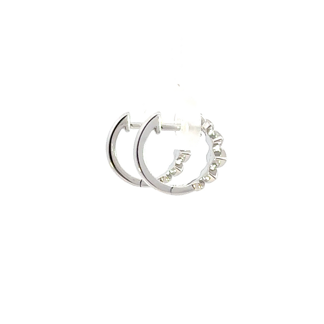 White Gold Fancy Hoop Earrings