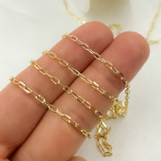 14K Solid Yellow Gold Diamond Cut Chain