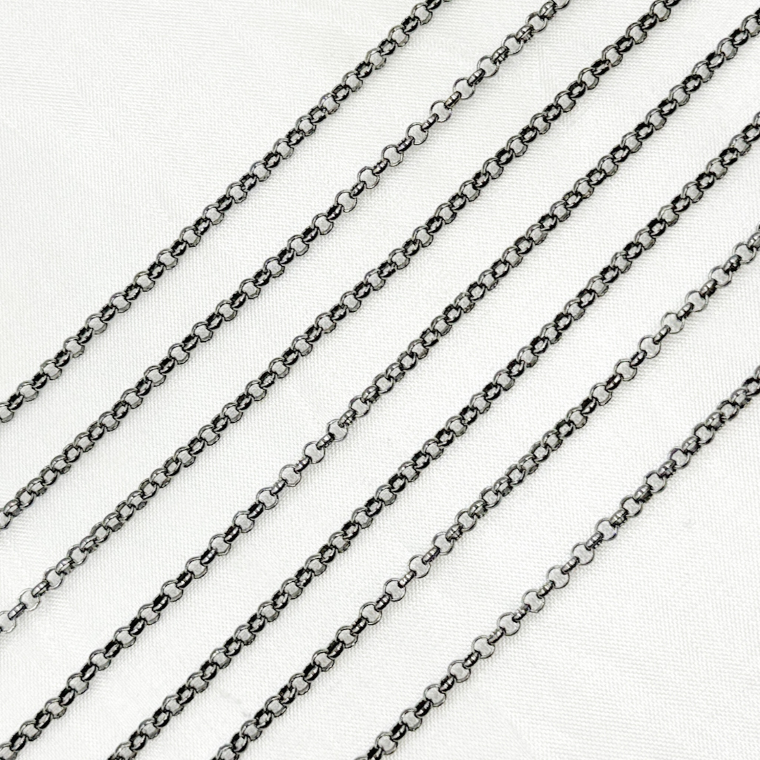 Buy Now Oxidized 925 Sterling Silver Rolo Chain