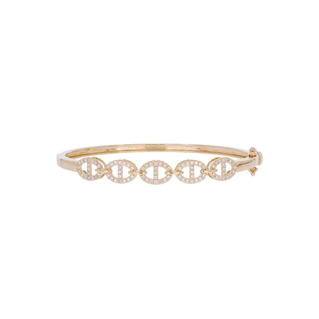 BNH68576. 14K Solid Gold Diamond Bangle