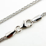 Load image into Gallery viewer, 035SP3TFWG. 14K White Solid Gold Wheat Chain
