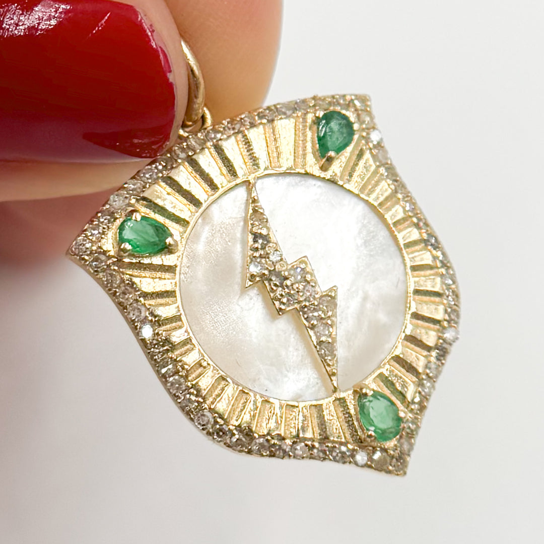 Shop Now 14K Solid Gold Shield Pendants