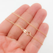 14K Solid Gold Wheat Chain Necklace