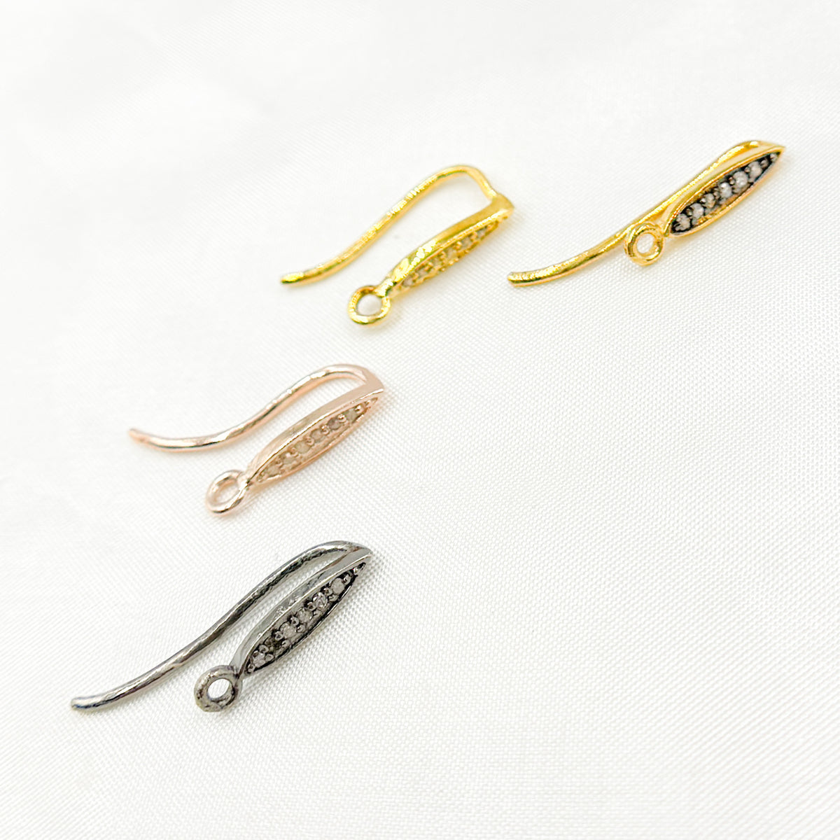 DC501. Diamond Sterling Silver Ear Wire