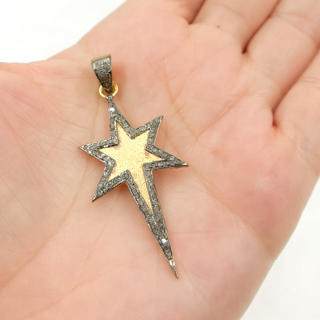 DP360. Diamond Sterling Silver Star Pendant