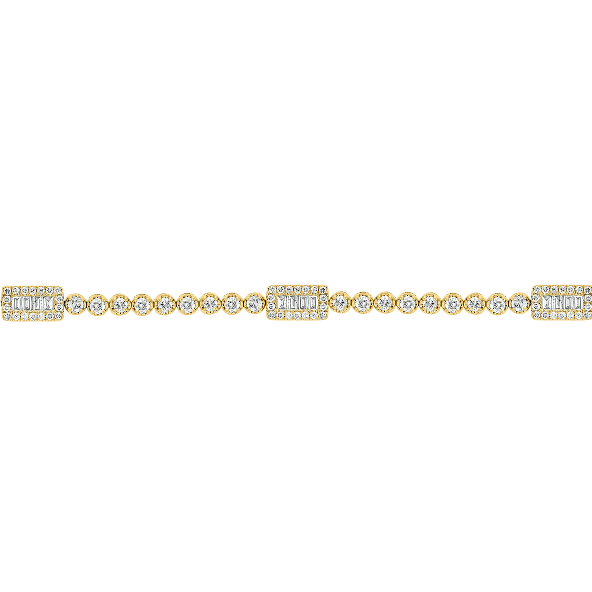 BFO60910. 14K Solid Gold Diamond Tennis Bracelet