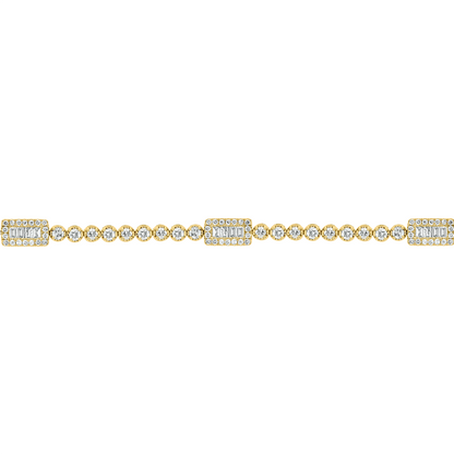 BFO60910. 14K Solid Gold Diamond Tennis Bracelet