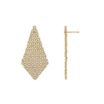 Load image into Gallery viewer, EFQ54092. 14K Solid Gold Mesh Earrings with Diamonds