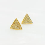 Load image into Gallery viewer, DE036. Diamond Sterling Silver Triangle Studs
