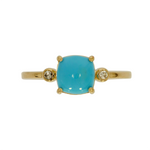 Load image into Gallery viewer, CR96846TQ7. 14k Solid Gold Turquoise and Diamond Fancy Ring
