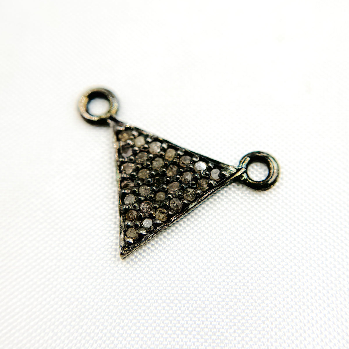 Diamond Sterling Silver Triangle Pendant