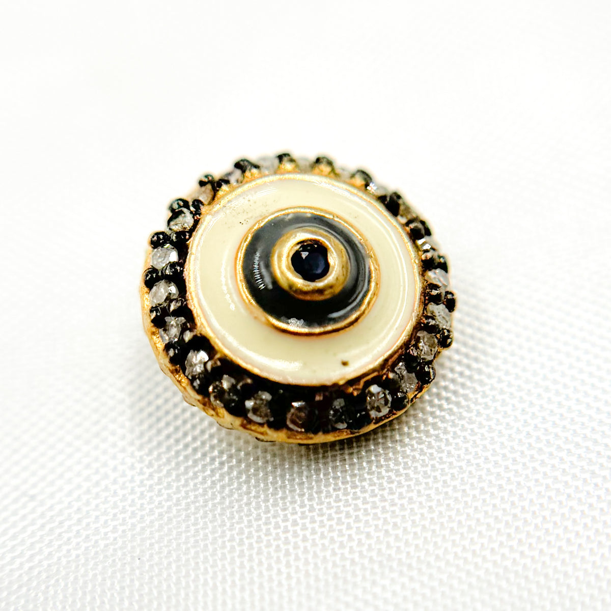 Buy now  Diamond Sterling Silver Round Enamel Bead with Gemstone