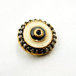 Load image into Gallery viewer, DC142A. Diamond Sterling Silver Round Enamel Bead with Gemstone
