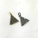 Load image into Gallery viewer, DP240. Diamond &amp; Sterling Silver Triangle Charm
