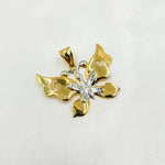 Load image into Gallery viewer, 14K Solid Gold Butterfly Charm with Diamond Cut Details. GDP676
