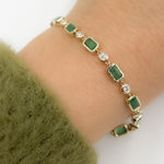 Load image into Gallery viewer, CB964165X3. 14K Solid Gold Diamond and Gemstone Bracelet