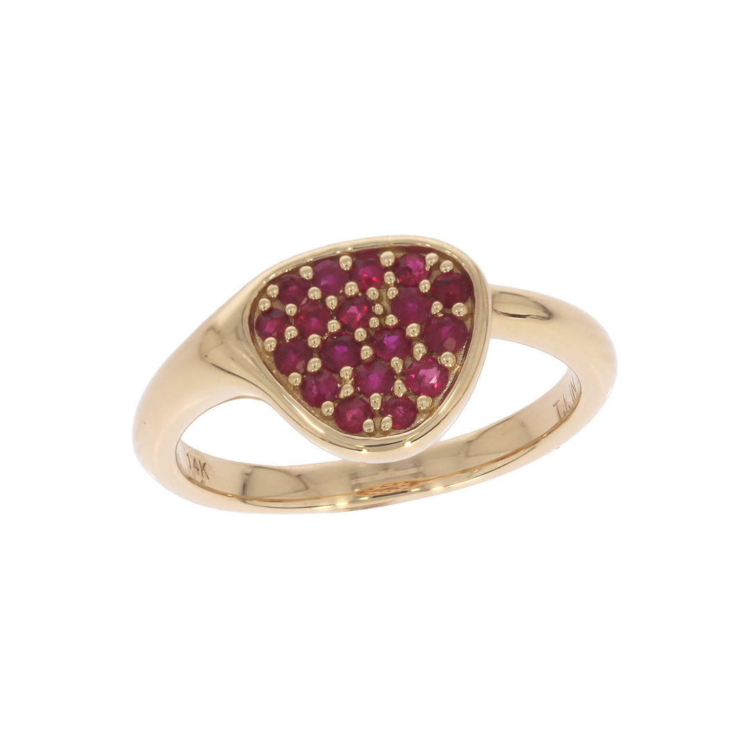 RFZ19897RU. 14k Solid Gold Ruby Fancy Ring