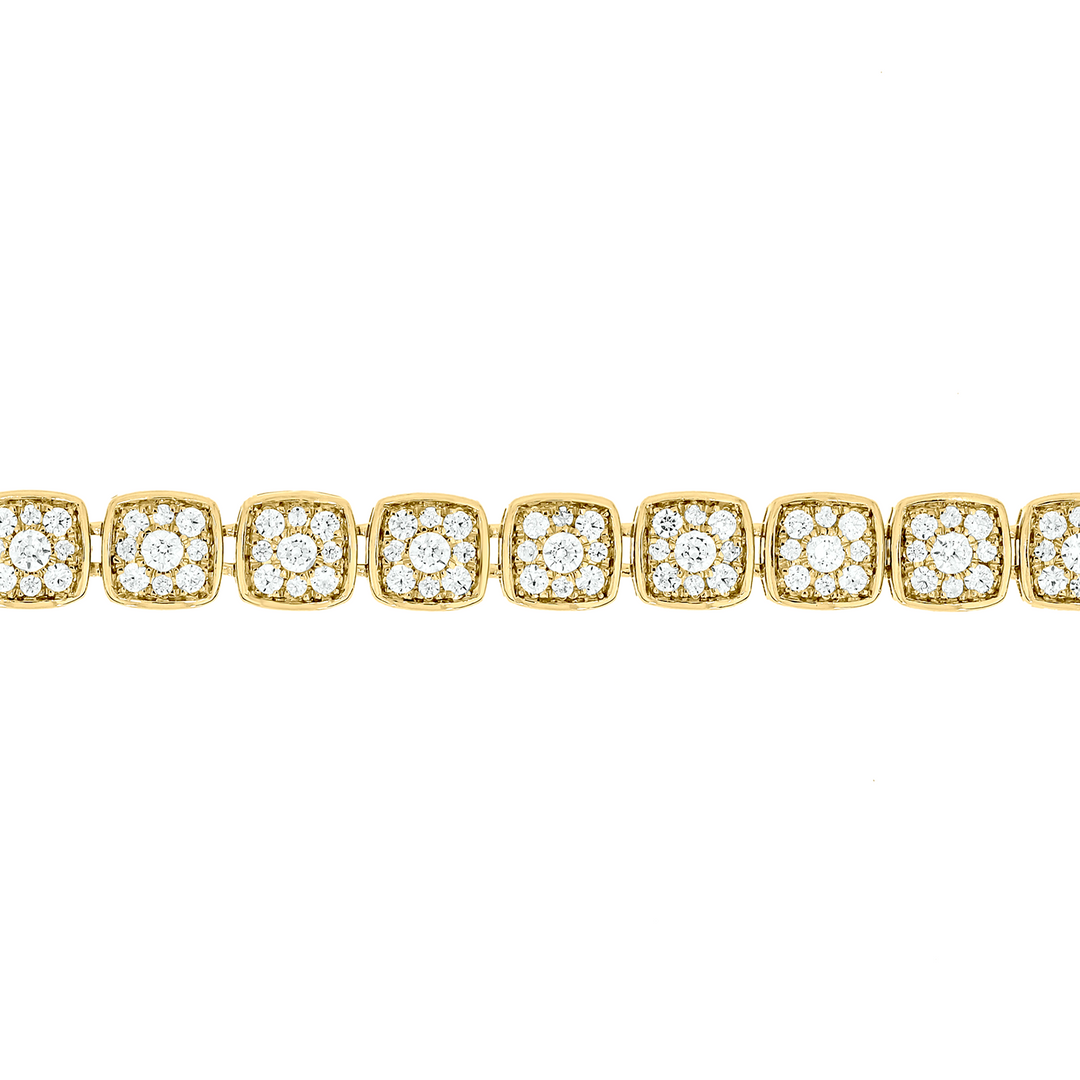 BTO65132. 14K Solid Gold Diamond Tennis Bracelet