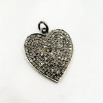 Load image into Gallery viewer, DC285. Diamond Sterling Silver Heart Pendant
