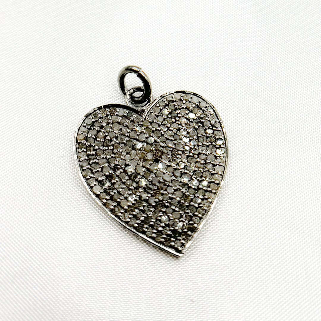 DC285. Diamond Sterling Silver Heart Pendant