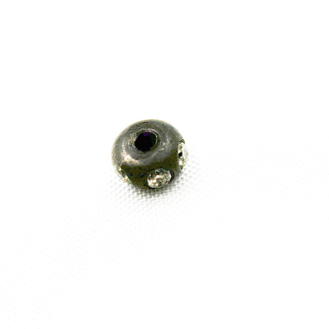 DC1103. Diamond Sterling Silver Round Spacer Bead