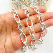 Shop Now Sterling Silver Smooth Oval and Round Link Chain