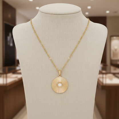 PFB33165. 14K Solid Gold Diamond Necklace