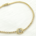 Load image into Gallery viewer, 14k Solid Gold Diamond Bracelet. TJ0017
