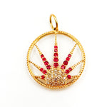 Load image into Gallery viewer, Shop Now 14K Gold Sun Pendant
