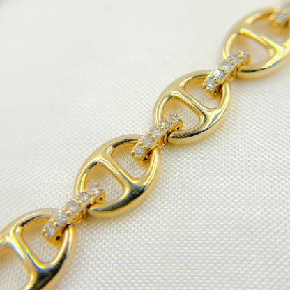 BR402442. 14k Solid Gold Diamond Bracelet