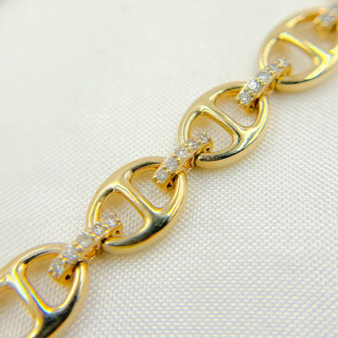 14k Solid Gold Diamond Bracelet. BR402442