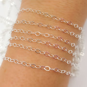 Buy Silver Flat Cable Link Chain
