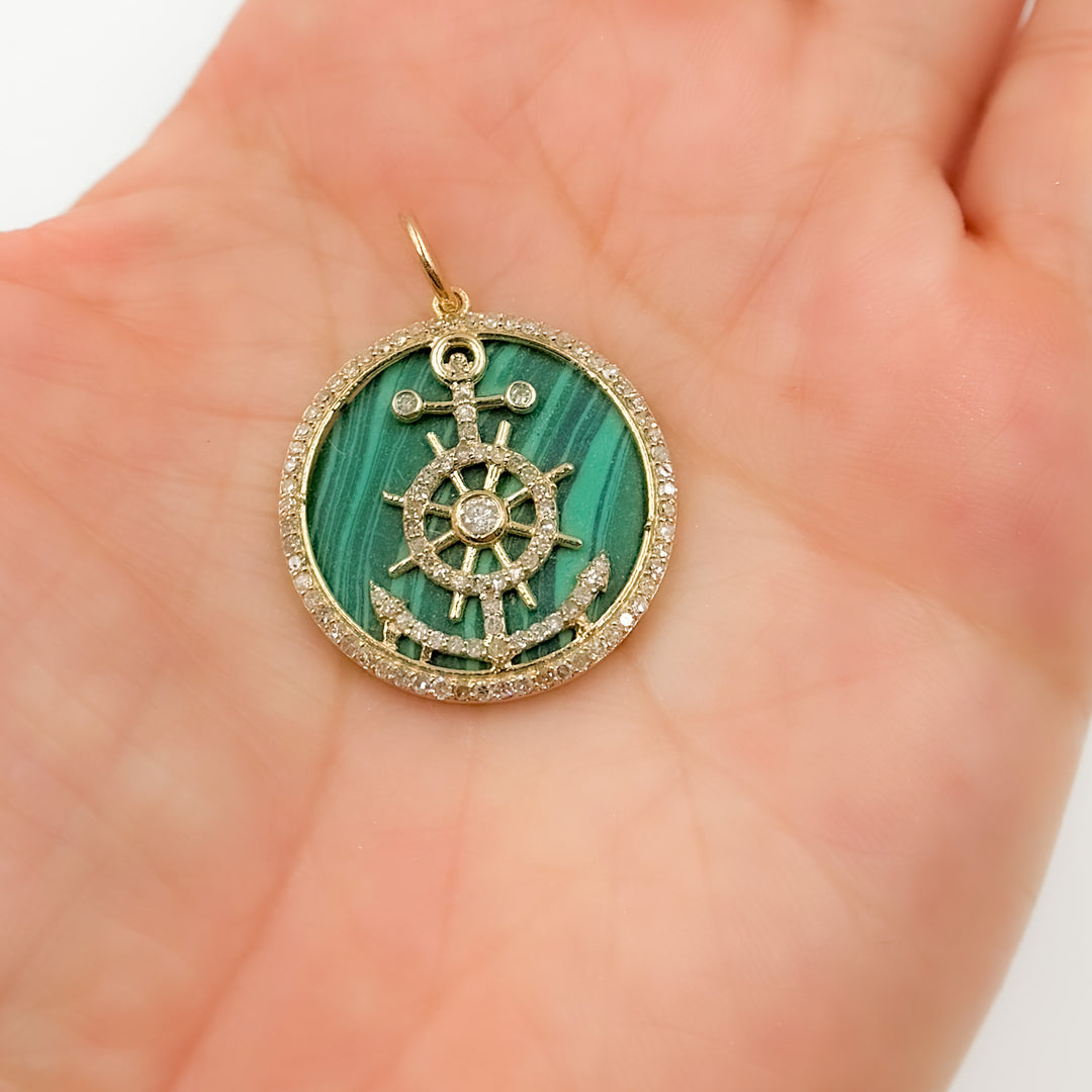 KG123. 14K Gold Anchor Pendant