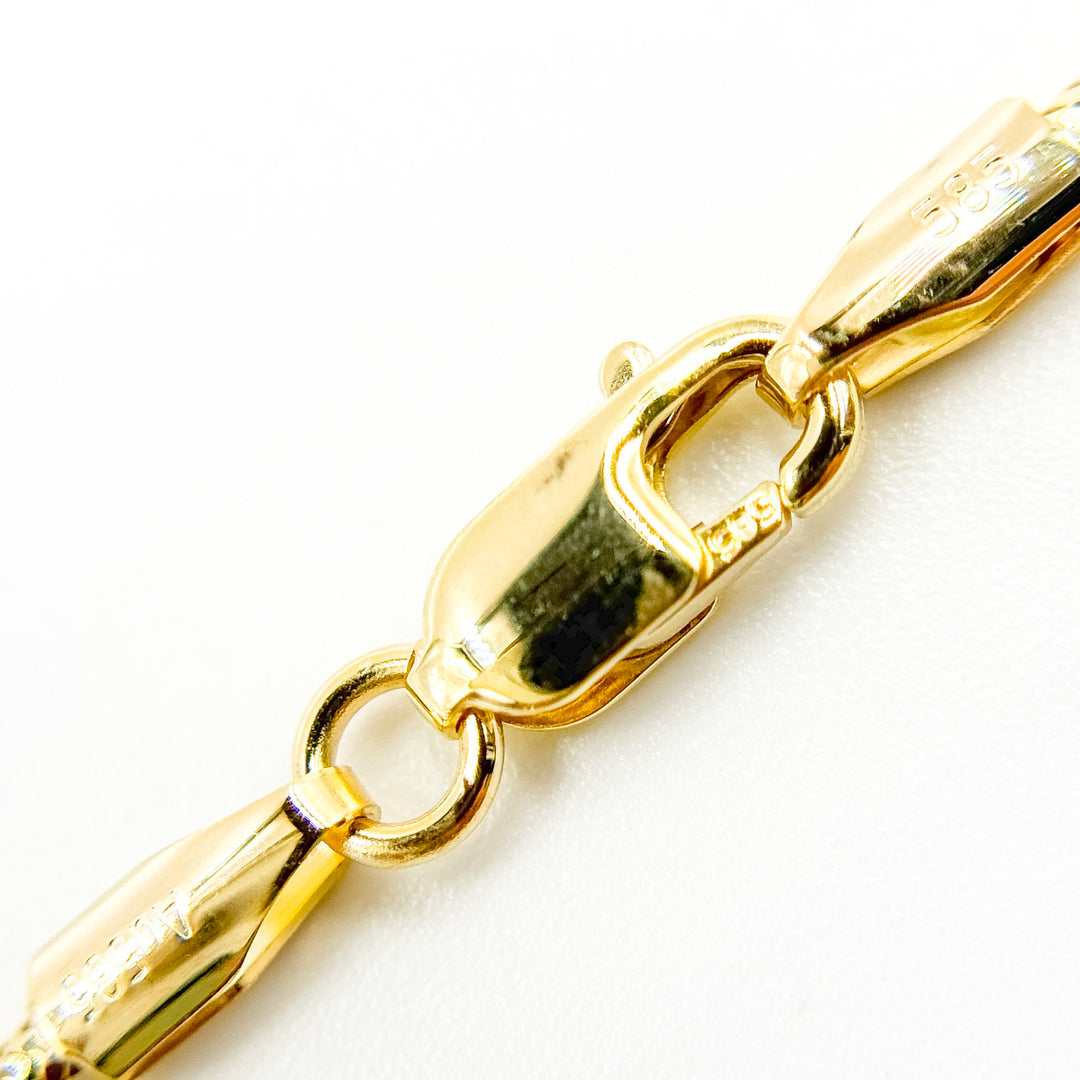 120CCTD. 14k Solid Yellow Gold Snake Necklace