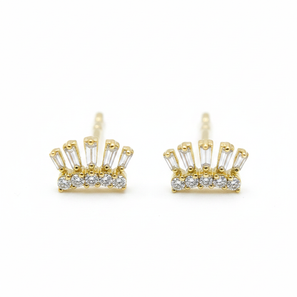 EFD54271. 14k Solid Gold Diamond Stud Earrings