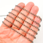 Load image into Gallery viewer, V261BR. Black Rhodium Sterling Silver Twisted Oval Link Chain

