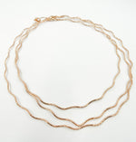 Load image into Gallery viewer, SOW130RC. Sterling Silver Rose Gold Plated Snake Omega Necklace
