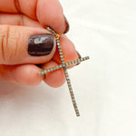 Load image into Gallery viewer, DP300. Diamond &amp; Sterling Silver Cross Pendant
